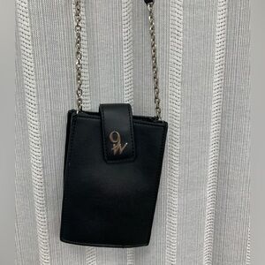 Nine West 9W Small‎ Mini Black Faux Leather Crossbody EUC